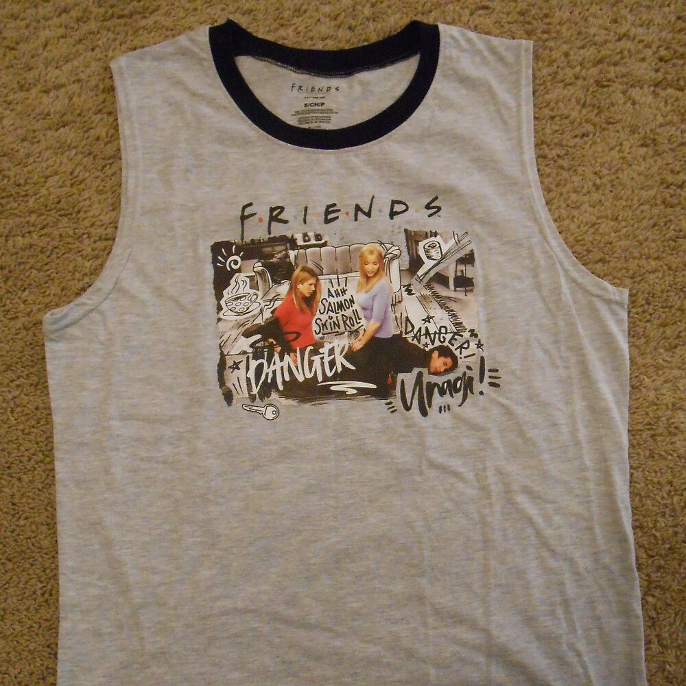 Friends The Television Series Sleeveless Tank Top, Culture Fly, Size Small, Gray